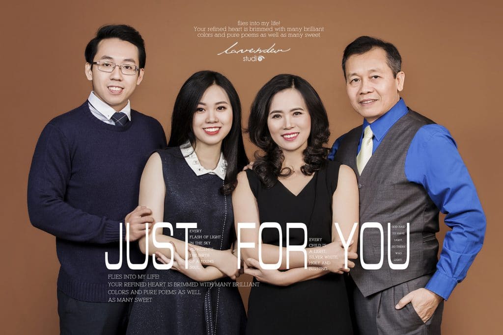 Giá gói dịch vụ chụp gia đình tại Lavender studio