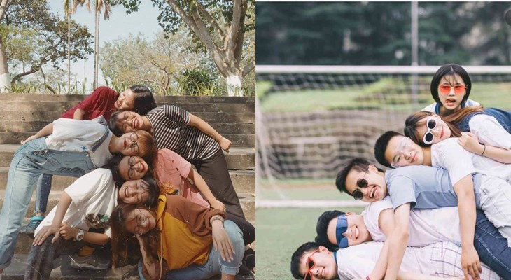 Chụp ảnh Tết cùng nhóm bạn thân