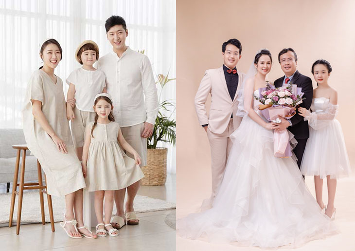 Chụp ảnh gia đình 4 người đẹp và ấn tượng