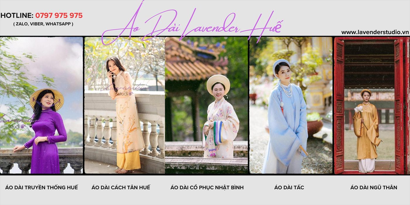 Cho thuê áo dài cổ phục Huế tại tiệm cổ phục Lavender studio Huế